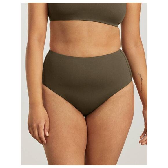 Everlane The High-Rise Hipster Bottom in Beech Olive Green L NWT - Picture 1 of 7